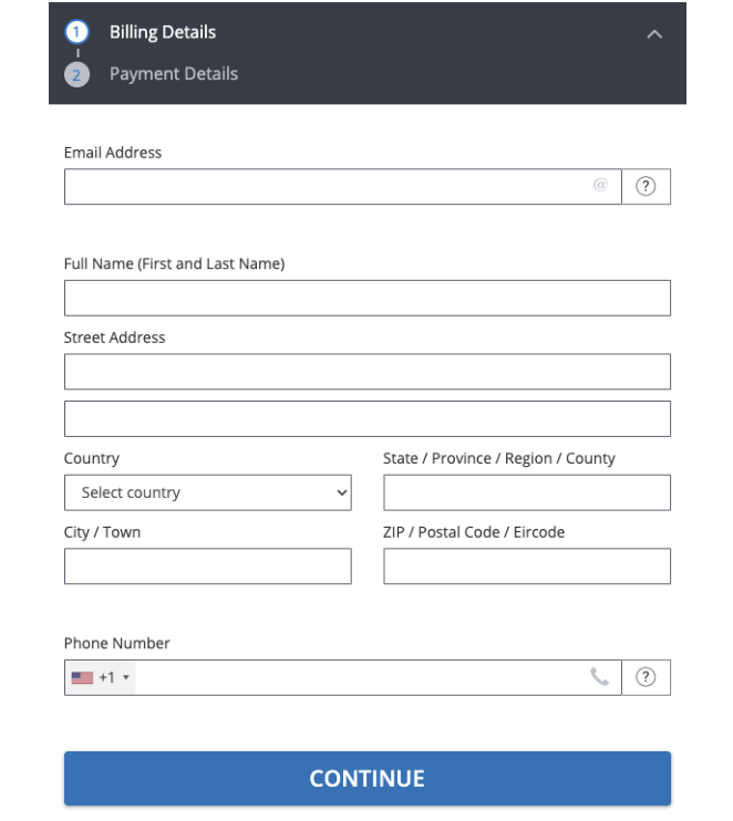 Billing Form for the HPP