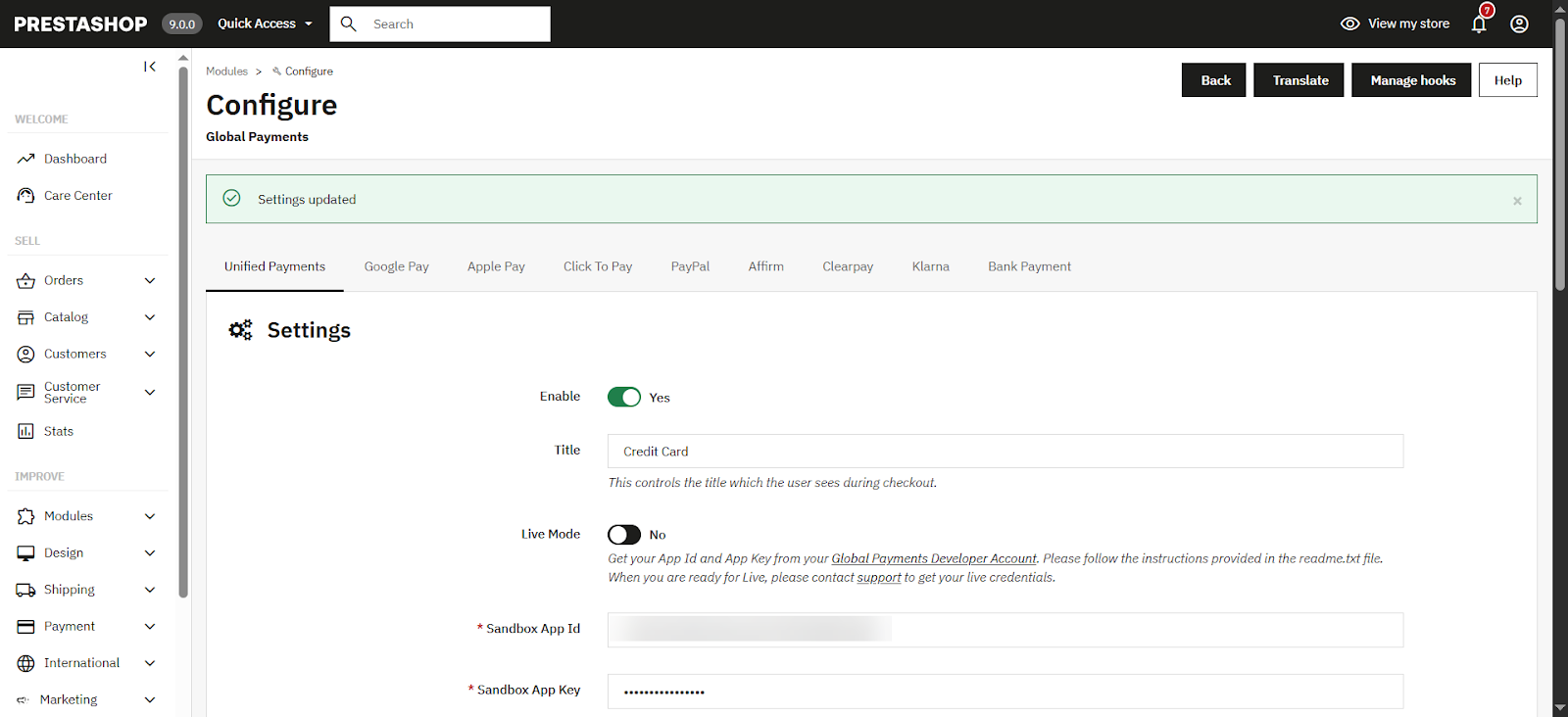Configure