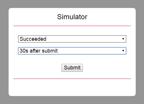 Test Pay Simulator Page