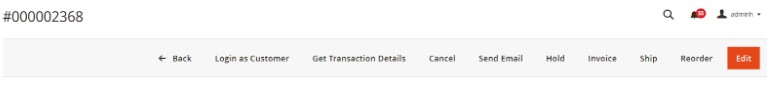 Transaction id number and Edit button