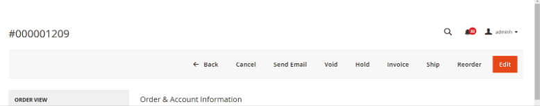 Transaction number details screen with Edit button selected
